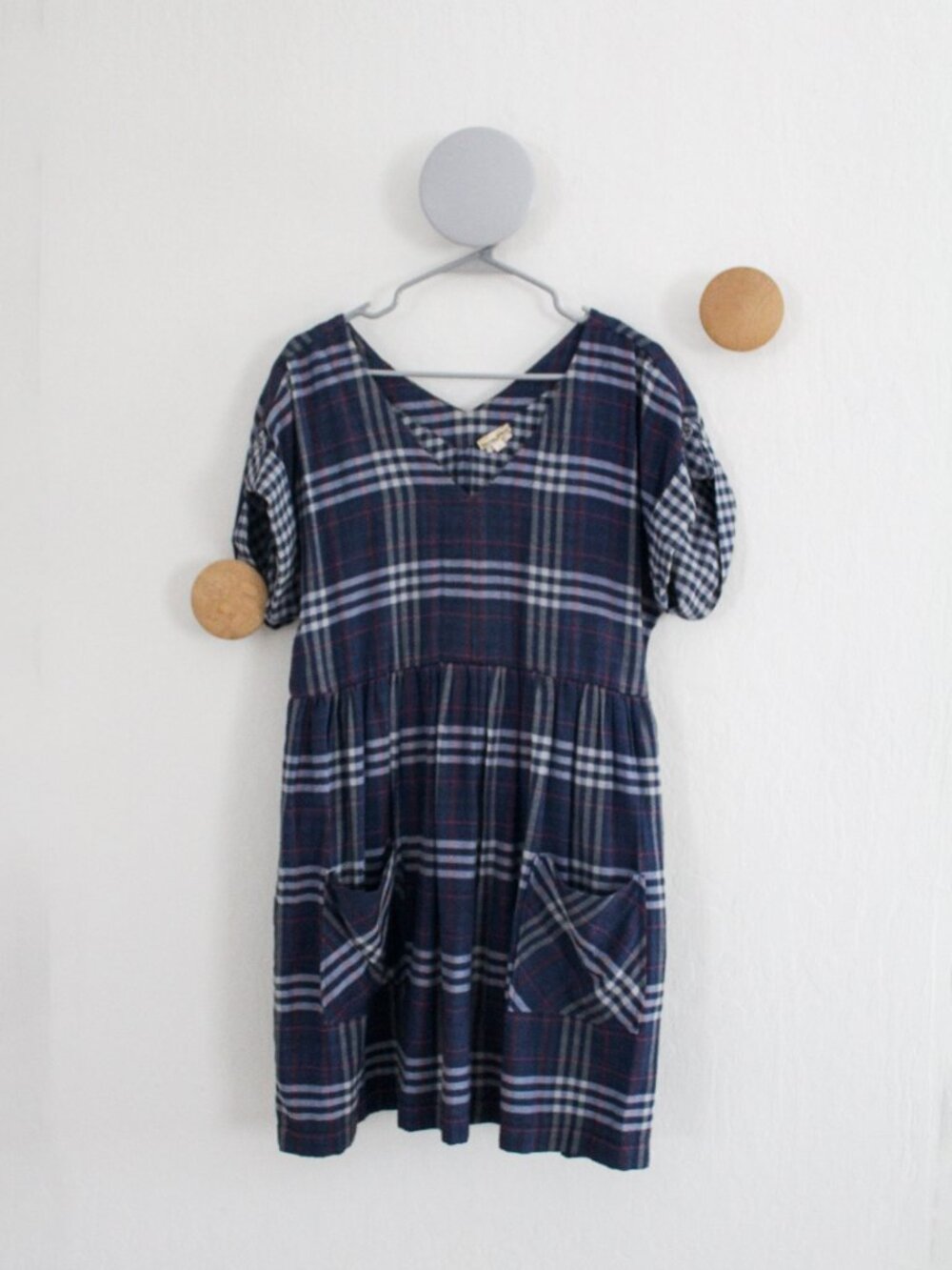 Anthropologie x Holding Horses Acreage Plaid Dress - V Neck - size Small